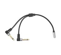 Sirxlevcy Adattatore da Presa da 1/8 di Pollice un Spina da 1/4 di Pollice Y Splitter Adattatore da 0,24 M da 3,5 Mm Femmina da Stereo un Doppio Audio da 6,35 Mm