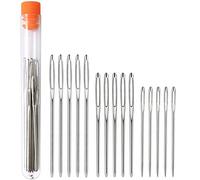 Sirxlevcy Ago da Rammendo Ago da Cucito Ad Occhio Grande nel Tubo Trasparente, Ago da Rammendo per Lana, Uncinetto e Filato