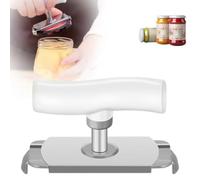 Sirxlevcy Apribarattolo per Deboli Apribarattolo con Impugnatura Regolabile Facile da Aprire, Apriscatole In Acciaio Inossidabile con Tappo In per Anziani B