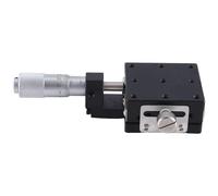 Sirxlevcy Asse X 40X40mm Manopola Micrometrica Tavolo Scorrevole con Binario di Guida Tipo Piattaforma Tavolo Scorrevole con Spostamento Manuale Durevole (LGX40-C)