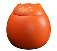 Sirxlevcy Barattolo Ermetico In Ceramica Barattolo per la Conservazione del Tè Barattoli per la Conservazione del Tè A Forma di Gatto Barattolo In Porcellana per Tè, Spezie, Caffè, Frutta Secca, B 1 P