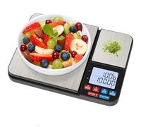 Sirxlevcy Bilancia da Cucina A Doppia Piattaforma [10Kg/1G] Bilancia da Cucina con Display LCD 1 Pezzo