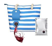 Sirxlevcy Borsa per Vino, Borsa Frigo da Spiaggia per Regalo di Viaggio, Portabottiglie Isolato A Prova di Perdite con Beccuccio Nascosto