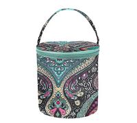 Sirxlevcy Borsa Rotonda in Tessuto Organizer per Progetti di Maglieria di Piccole Dimensioni per, con Cerniera A