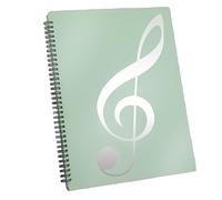 Sirxlevcy Cartella per Musicali, Capacità di 60 Pagine, Porta Musicali, Adatto per Formato Letter A4, Scrivibile e Removibile (Verde). Resistente e Facile da Usare.