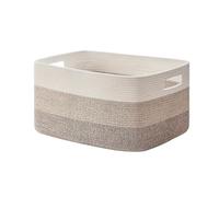 Sirxlevcy Cesto Portaoggetti Intrecciato Extra Large, Cesto In Corda di Cotone per Soggiorno, Lavanderia, Giocattoli - Sfumato