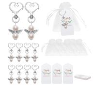 Sirxlevcy con Ciondolo A Forma di Perle di, Ciondoli A Forma di Fata con Fermagli Girevoli e Gancio per Borsa,