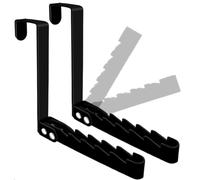 Sirxlevcy Confezione da 2 Ganci sopra la Porta, Stendibiancheria Pieghevole per Vestiti, Cappotti e Asciugamani, Nero