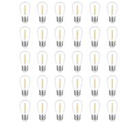 Sirxlevcy Confezione da 30 Lampadine per Esterni, Lampadina di Ricambio S14 Impermeabile, Attacco E26 Bianca Caldo