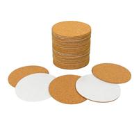 Sirxlevcy Confezione da 40 Fogli di Supporto Rotondi In Sughero Autoadesivi da 3,5 Pollici Sottobicchieri In Sughero per Lavori DIY - Protezione del Fondo