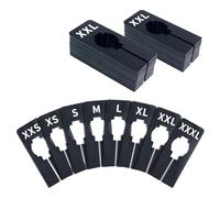 Sirxlevcy Confezione da 40 Grucce Rettangolari In Plastica Nera per Divisori per, Dimensioni Abbigliamento, Prestampate In 8 Dimensioni, Nero