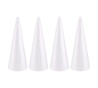Sirxlevcy Coni nel Schiuma per Lavori DIY, Materiale Artistico nel Polistirolo Bianca (4,5 X 13,5 Pollici, Confezione da 4)
