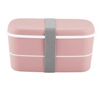 Sirxlevcy Contenitore per Pranzo un 2 Strati Utilizzabile nel Microonde con Scomparti Contenitore per Bento un Tenuta Stagna Contenitore per Alimenti Isolato Contenitore per il Pranzo Rosa
