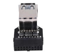 Sirxlevcy Convertitore Adattatore da 20 Pin un Doppio USB3.0 Scheda Madre Desktop da 19 Pin / 20P Header un 2 Porte USB un Connettore Femmina, PH21