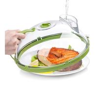 Sirxlevcy Copertura Antispruzzo per Microonde con Sfiato per e Maniglia, Copertura Trasparente per Piatti da 10 Pollici, Gadget da Cucina Essenziali per La Sicurezza Alimentare