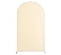 Sirxlevcy Copriarco per Matrimonio da 7,2 Piedi Copri Supporto per per Matrimonio con Parte Superiore Rotonda per la Decorazione di Banchetti di Feste di Compleanno Bianca Crema