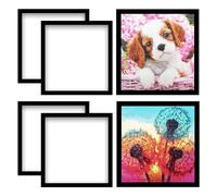 Sirxlevcy Cornice Magnetica Nera da 6 Pezzi per Pittura con Diamanti, 25 X 25 Cm, per Immagini con Pittura con Diamanti