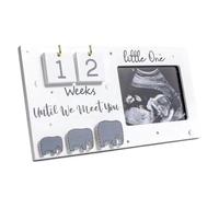 Sirxlevcy Cornici per Ecografie, Cornici per Ultrasuoni, Cornici in Legno con Settimane per Il Conto alla Rovescia, Decorazioni per la Cameretta degli Elefanti per Informazioni Nascita