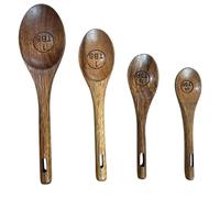 Sirxlevcy Cucchiaio Dosatore In Legno per Cottura al Forno, Set da 4 Pezzi, Cucchiaio per Condimento, Cucchiaio Dosatore per Caffè, Cucchiaio di Legno, Utensili da Cucina per La Casa