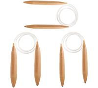Sirxlevcy da Maglia Circolari nel Legno 3PC, Ago Jumbo nel Legno Naturale da 15/20/25 Mm per da Maglia Circolari Giganti con Filato Grosso