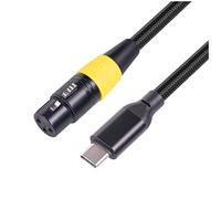 Sirxlevcy da USB C un XLR Femmina Tipo C un XLR Femmina un 3 Pin Connettore per per Microfono Dati Audio per Computer 2 Metri