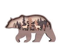 Sirxlevcy Decorazione della Parete di Orso e Cervo, Decorazioni di Orso per la Casa, Decorazione della Parete di Arte 'Orso, Arredamento per la Casa, Arredamento della Cabina