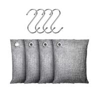 Sirxlevcy di Bambù Purificatore 'Aria 4x200 G con Ganci Elimina Odori Naturali per Odori