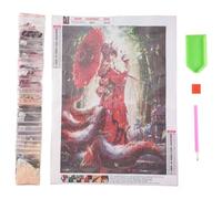 Sirxlevcy Diamante Giapponese Dipinto Ritratto Volpe Un Nove Code Picture Strass Diamante Rotondo Pieno Ricamo Ricamo Decorazione della Casa