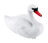 Sirxlevcy Esche di Cigno, Cigno di Plastica Galleggiante, Esche per Animali Domestici con Decorazione Statua di Cigno Bianca, Esche di Simulazione di Cigno, Statua di Cigno Bianca