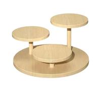 Sirxlevcy Espositore In Legno A 3 Livelli, Espositore A Gradini, Organizer per Esporre Gioielli, Cosmetici, Bambole, Cupcake