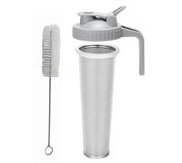 Sirxlevcy Filtro per caffè con Coperchio con Beccuccio per Barattolo di Vetro A Bocca Larga da 64 OZ, Filtro in Acciaio Inossidabile 304 con di Tenuta Durevole e Facile da Installare