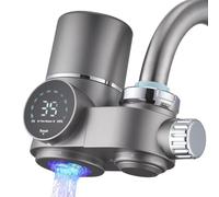 Sirxlevcy Filtro per L'Acqua del Rubinetto, Purificatore D'Acqua con Display A LED per Ridurre, e Metalli Pesanti, Filtro per L'Acqua del Lavandino