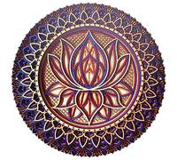 Sirxlevcy Fiore di Mandala-Arte da Parete, Fiore di Mandala da Parete in Metallo da Appendere per la Decorazione della Stanza Arte della Parete Bohémien (A)