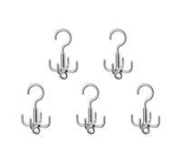 Sirxlevcy Gancio Appendiabiti Girevole A 360°, Salvaspazio, Organizer per Guardaroba, 5 Pezzi