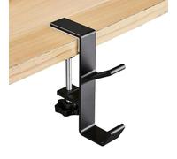 Sirxlevcy Gancio Laterale da Tavolo Regolabile In 1 Pezzo, Gancio da Tavolo per Cuffie da Gioco per Riporre Lo, Supporto con Gancio Foratura, Nero