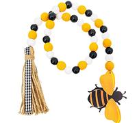 Sirxlevcy Ghirlanda di Perline nel Legno di con Nappe, Ghirlanda di Perline nel Legno Estate Decorazioni Rustiche per La Casa della Fattoria per Vassoio Un più Livelli