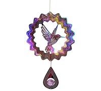 Sirxlevcy Girandola per Uccelli da 6 Pollici Decorazione da Giardino Sospesa Girandola per Esterni Combinazione di Uccelli Colorati in Acciaio Inossidabile