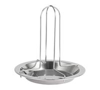 Sirxlevcy Griglia per Arrostire il Pollo Teglie da Forno per Cucinare Griglia per Barbecue Antiaderente Supporto per Griglia Vassoio con Ciotola Accessori per Barbecue Attrezzi