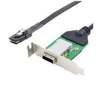 Sirxlevcy Host Interno HD Mini SAS SFF-8087 A SAS HD SFF-8088 Femmina con Staffa Bassa Collegamento al Adattatore del Disco Rigido Durevole Facile Installazione 0,5 M