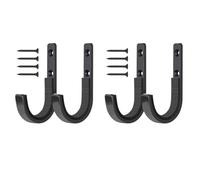 Sirxlevcy I con Ganci per Attrezzi con Gancio A J In Metallo da 4 Pezzi Sono Adatti per Case e Case Degli Attrezzi, Neri