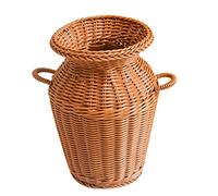 Sirxlevcy Imitazione Rattan Tessuto Vaso Vaso d'Arte Decorazione da Tavolo Piante Vaso di Fiori Fiore Bizzarro Rattan per La Decorazione Domestica