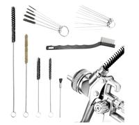 Sirxlevcy Kit di Pulizia per Pistole A Spruzzo Multiuso Pulizia per Pistole, Mini Spazzole e, Ugelli per Spazzole per La Pulizia di Tubi Metallici