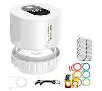 Sirxlevcy Kit Macchina per Sottovuoto, Bocca Larga e Coperchio A Bocca Normale per La Conservazione Degli Alimenti Bianca