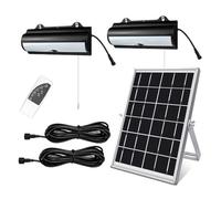 Sirxlevcy Lampada A Sospensione Solare A Doppia Testa Sensore di Movimento da Giardino Impermeabile per Esterni LED Dimmerabile Remoto Luce Solare Capannone Durevole Facile da Usare