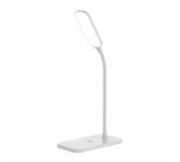 Sirxlevcy Lampada da Scrivania A LED da 15W con Ricarica Wireless Lampada da Tavolo Regolabile Luce Protettiva per Gli Occhi Lampada da Tavolo Flessibile Attivata al Tocco Bianca