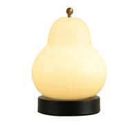 Sirxlevcy Lampada da Tavolo In Vetro A Forma di Adatta per Comodino, Camera da Letto, Studio, Soggiorno, Decorazione Notturna, Decorazione per La Casa, Giallo Latte