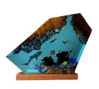 Sirxlevcy Lampada in Resina Sottomarina Tartaruga Luce Notturna per Immersione Umana Regalo per La Casa Ufficio, Luce Notturna per Decorazione Camera da Letto Scrivania