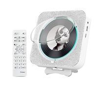 Sirxlevcy Lettore CD Bluetooth Portatile, Lettore CD per Montaggio a Parete Lettori Audio per la Casa con, Display LCD-Spina Europea