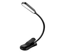 Sirxlevcy Luce da Lettura Ricaricabile Mini 7 LED Luce da Lettura 3 Livelli Flessibile Facile da Usare Lampada da Lettura Notturna A Letto Nero