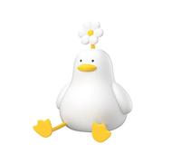 Sirxlevcy Luce Notturna Anatra Fiore 3 Colori Luci Notturne In Silicone 1200MAh Lampada Notturna Ricaricabile con Timer Carino per Soggiorno